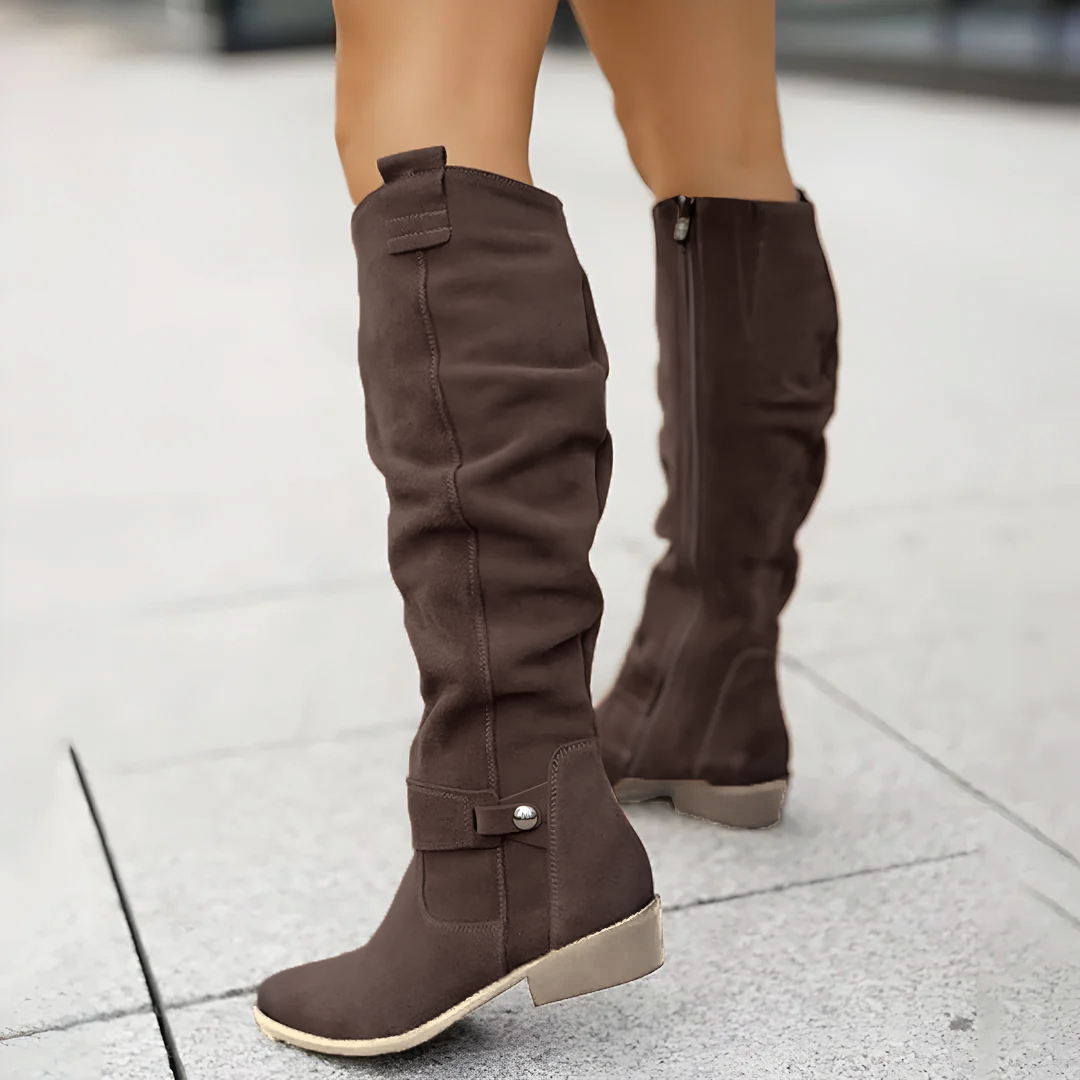 Suede Knee-High Boots for Women