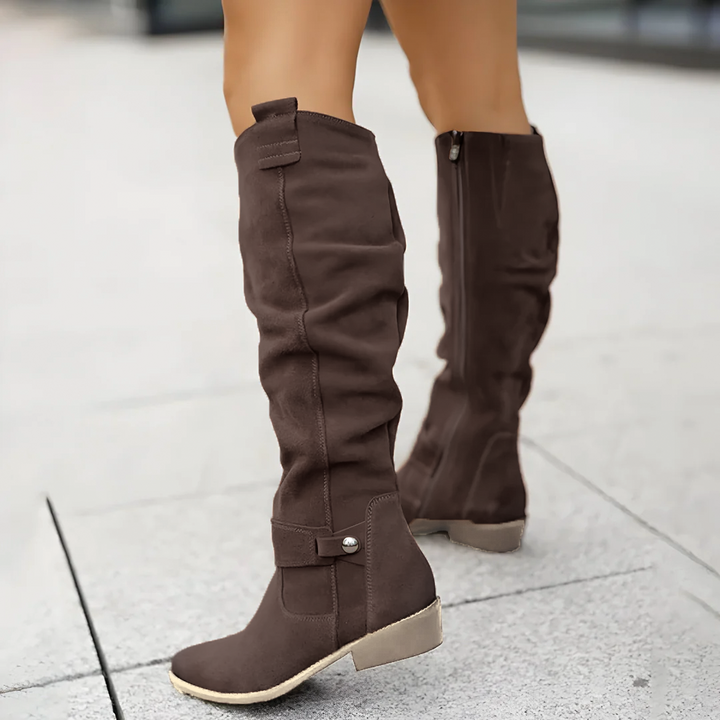Suede Knee-High Boots for Women