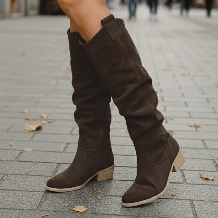 Suede Knee-High Boots for Women