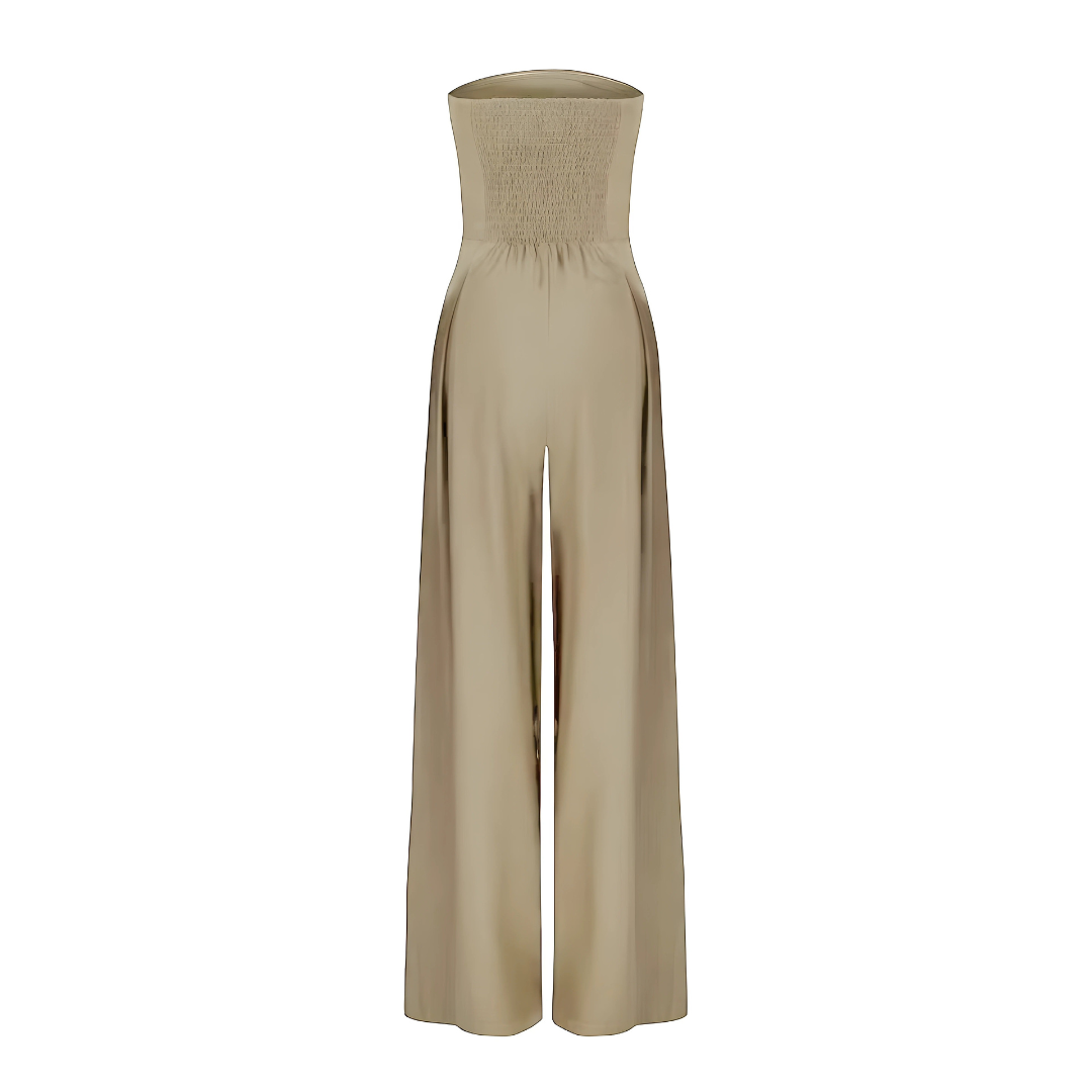 High-Waisted Strapless Wide-Leg Jumpsuit for Women