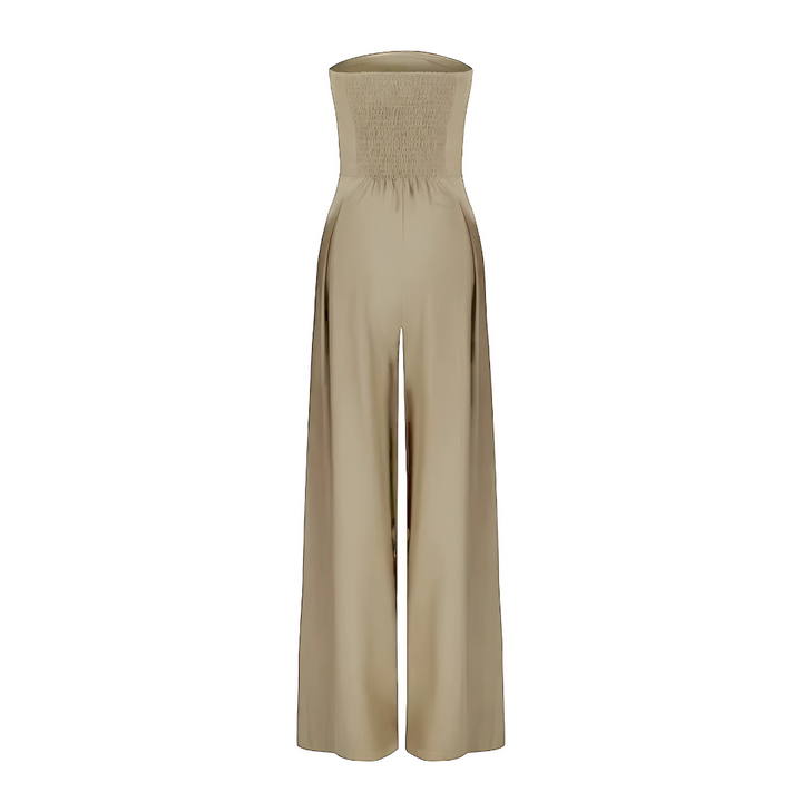 High-Waisted Strapless Wide-Leg Jumpsuit for Women