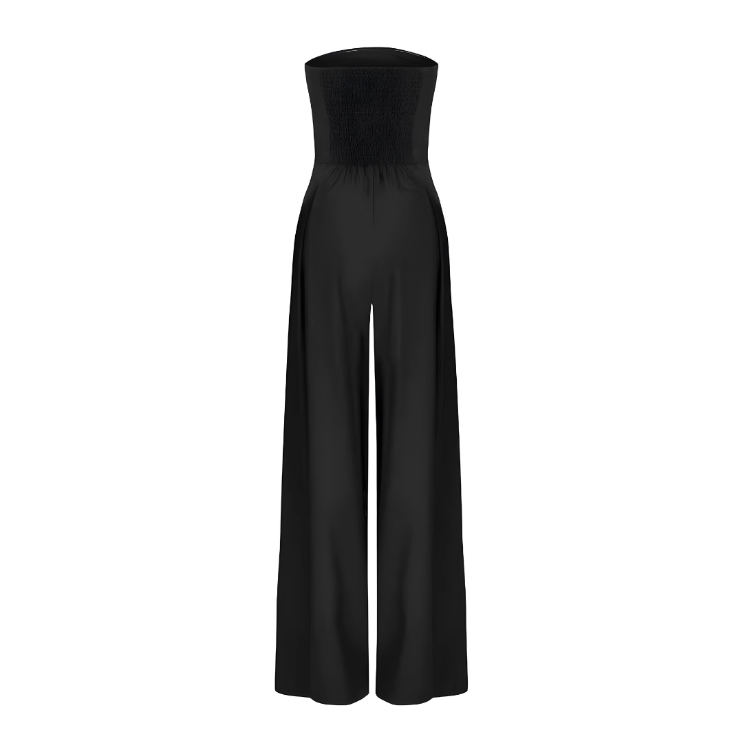High-Waisted Strapless Wide-Leg Jumpsuit for Women