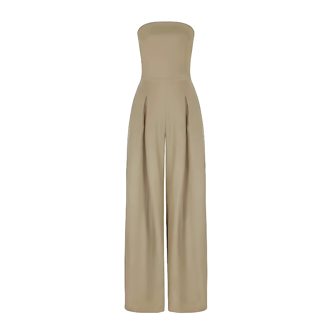 High-Waisted Strapless Wide-Leg Jumpsuit for Women
