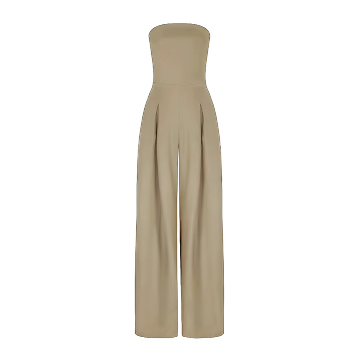 High-Waisted Strapless Wide-Leg Jumpsuit for Women