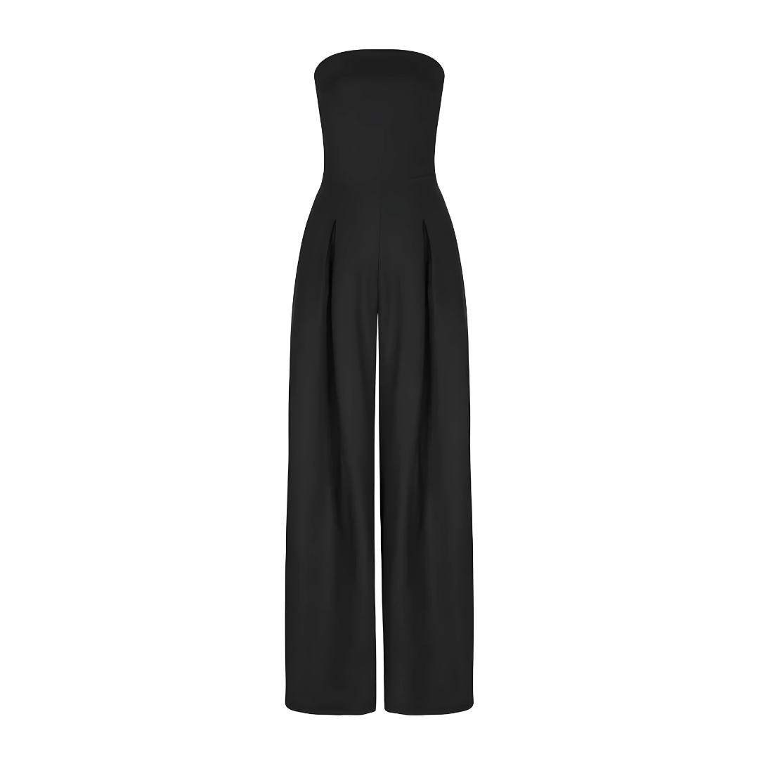High-Waisted Strapless Wide-Leg Jumpsuit for Women