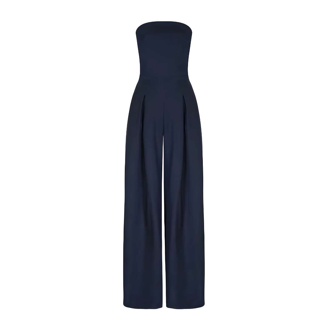 High-Waisted Strapless Wide-Leg Jumpsuit for Women