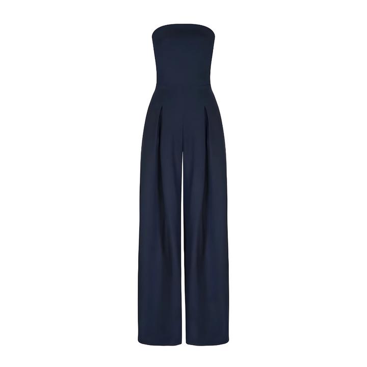 High-Waisted Strapless Wide-Leg Jumpsuit for Women