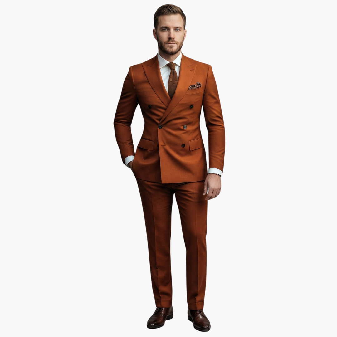 Double-Breasted Two-Piece Suit for Men