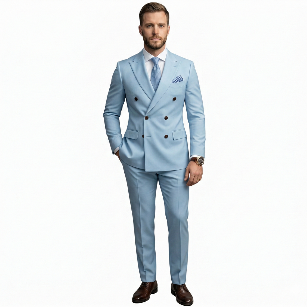 Double-Breasted Two-Piece Suit for Men