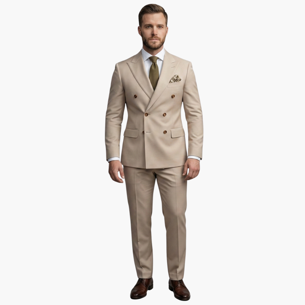 Double-Breasted Two-Piece Suit for Men