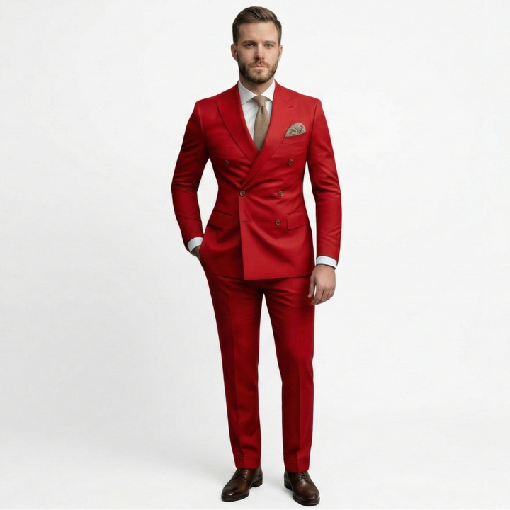 Double-Breasted Two-Piece Suit for Men