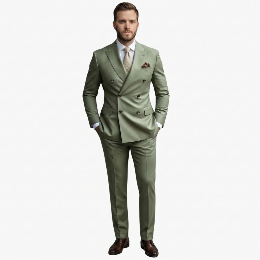 Double-Breasted Two-Piece Suit for Men