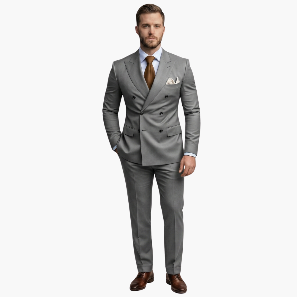 Double-Breasted Two-Piece Suit for Men