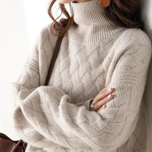 Knit Turtleneck Sweater for Women