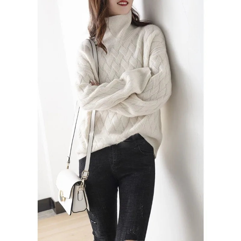 Knit Turtleneck Sweater for Women