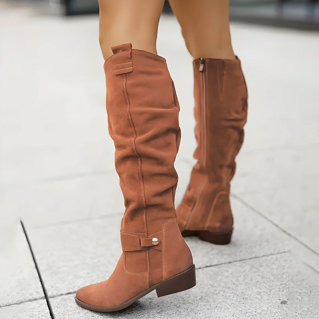 Suede Knee-High Boots for Women