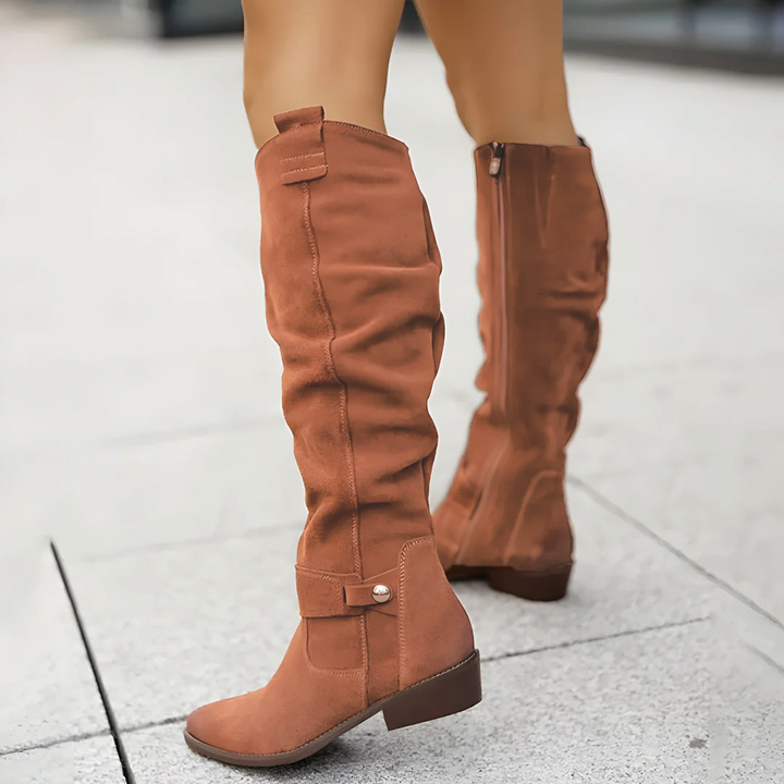Suede Knee-High Boots for Women