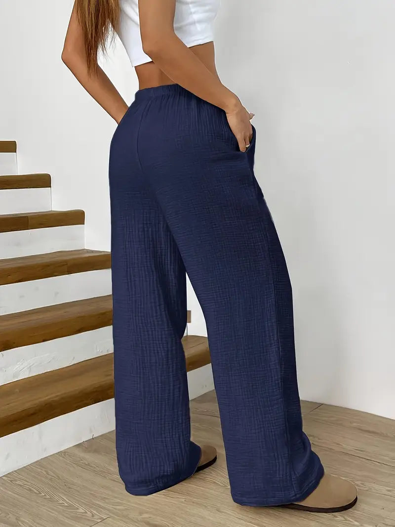 Drawstring Wide-Leg Pants for Women