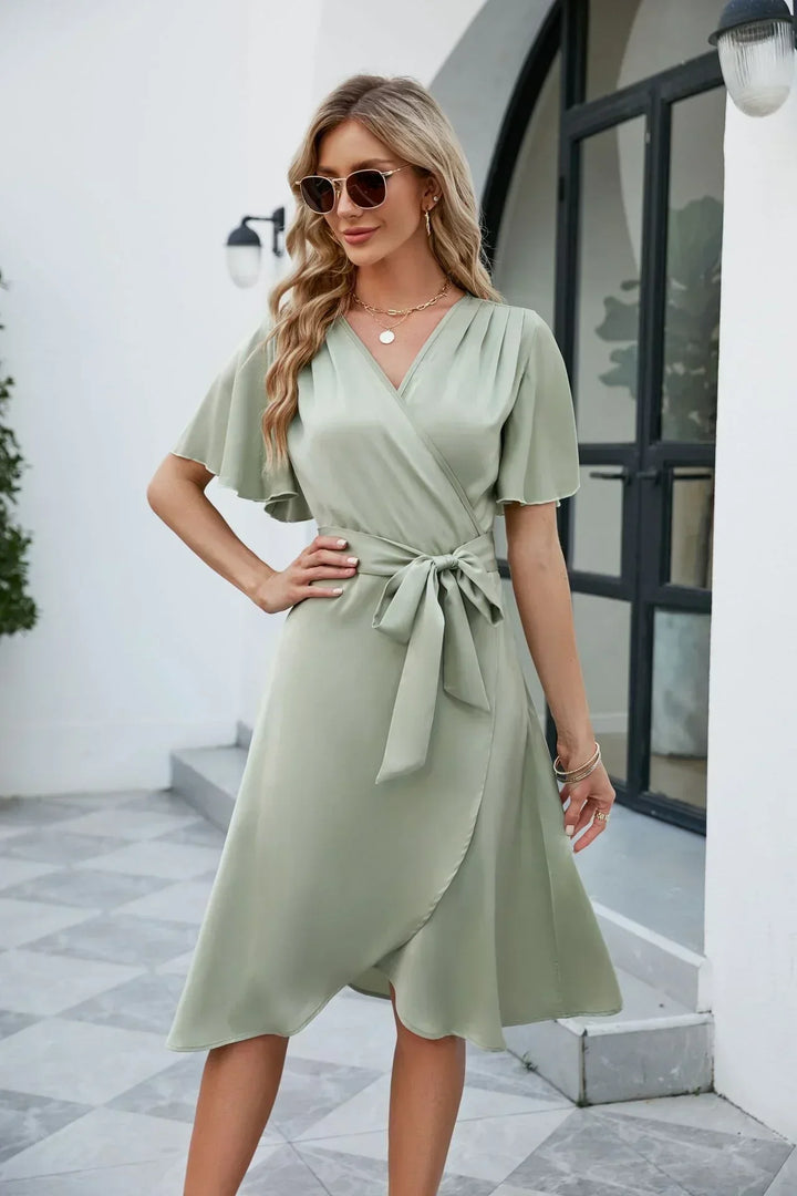 Chic Versatile Wrap Dress - Stylish Comfort