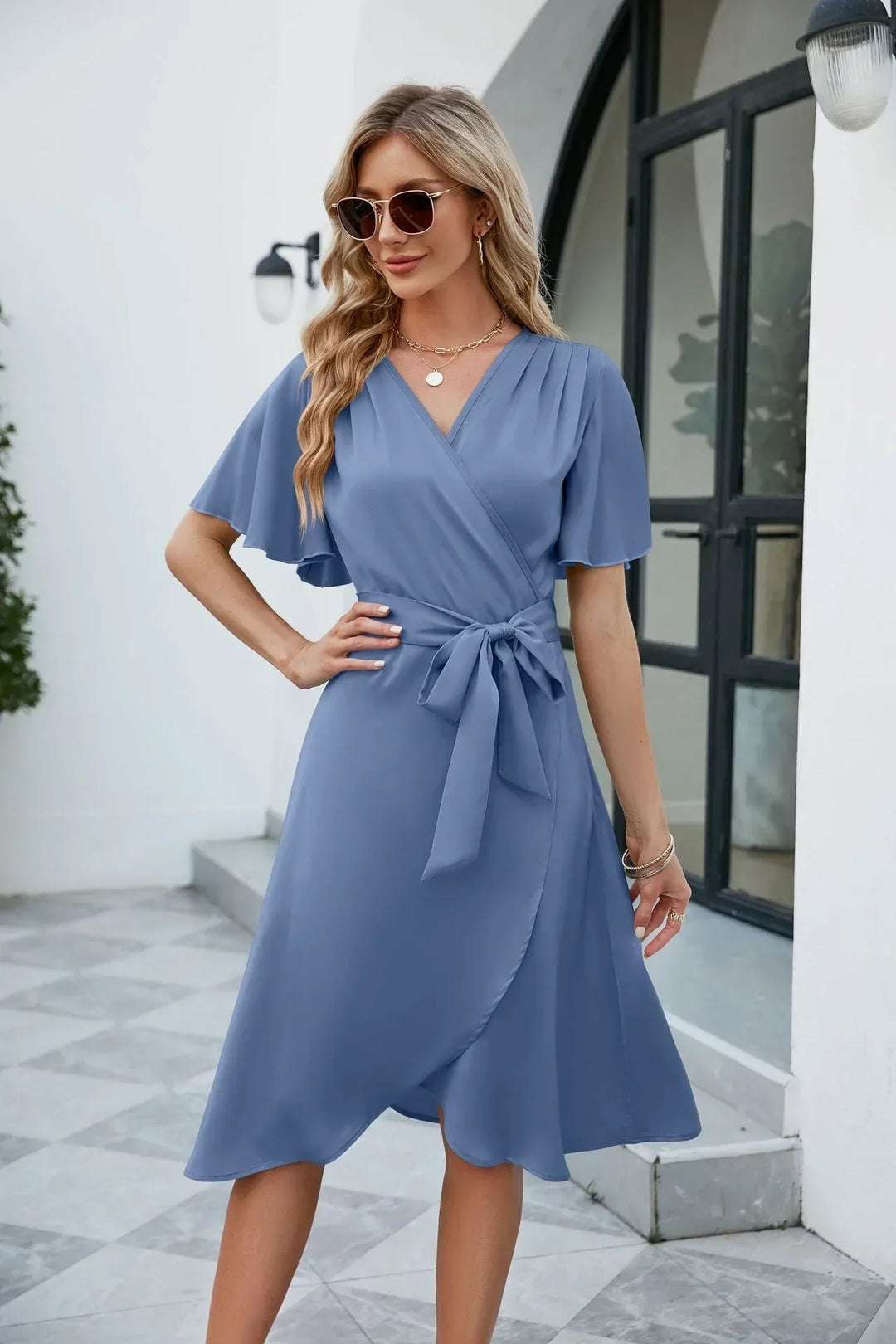 Chic Versatile Wrap Dress - Stylish Comfort