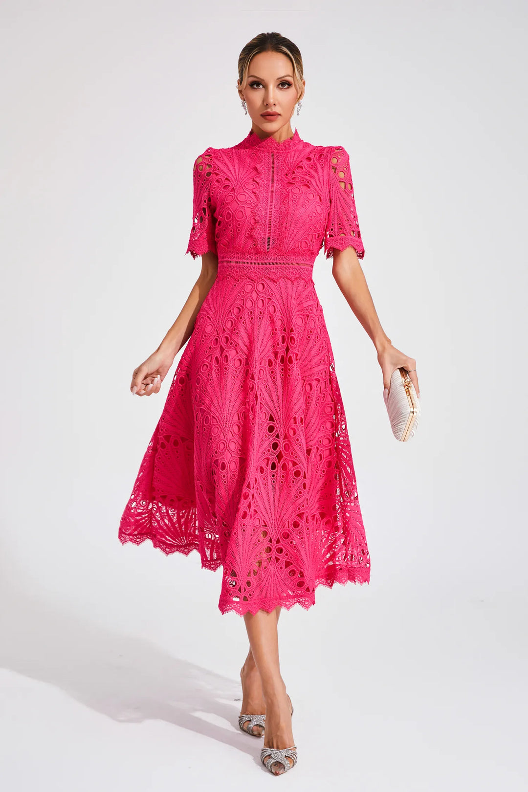 Lace Midi Dress for Women