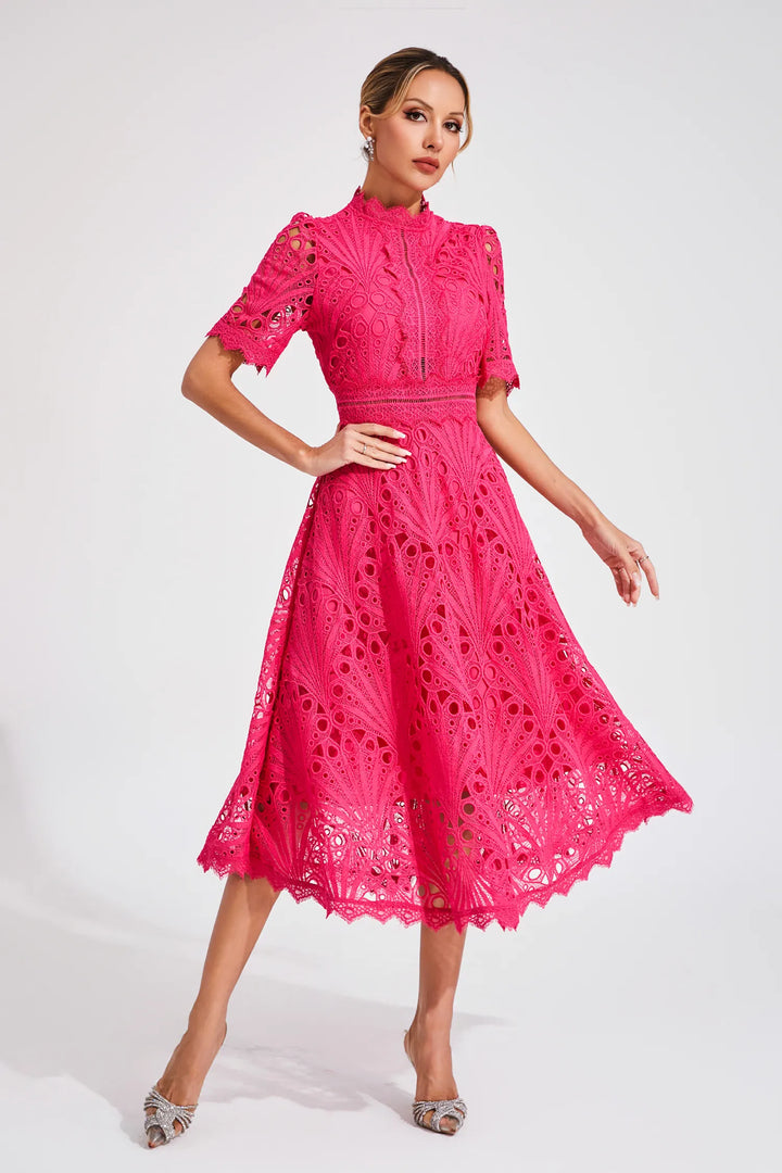 Lace Midi Dress for Women
