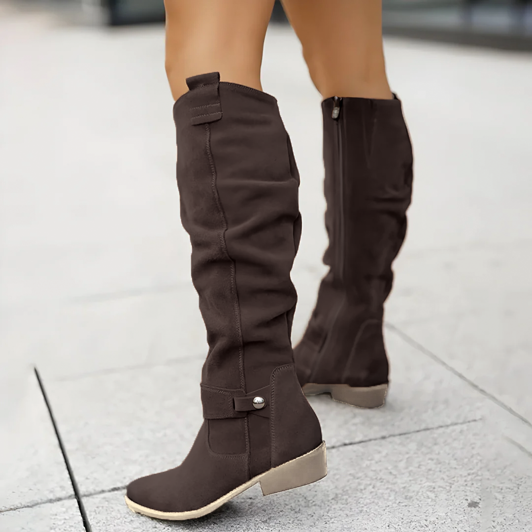 Suede Knee-High Boots for Women
