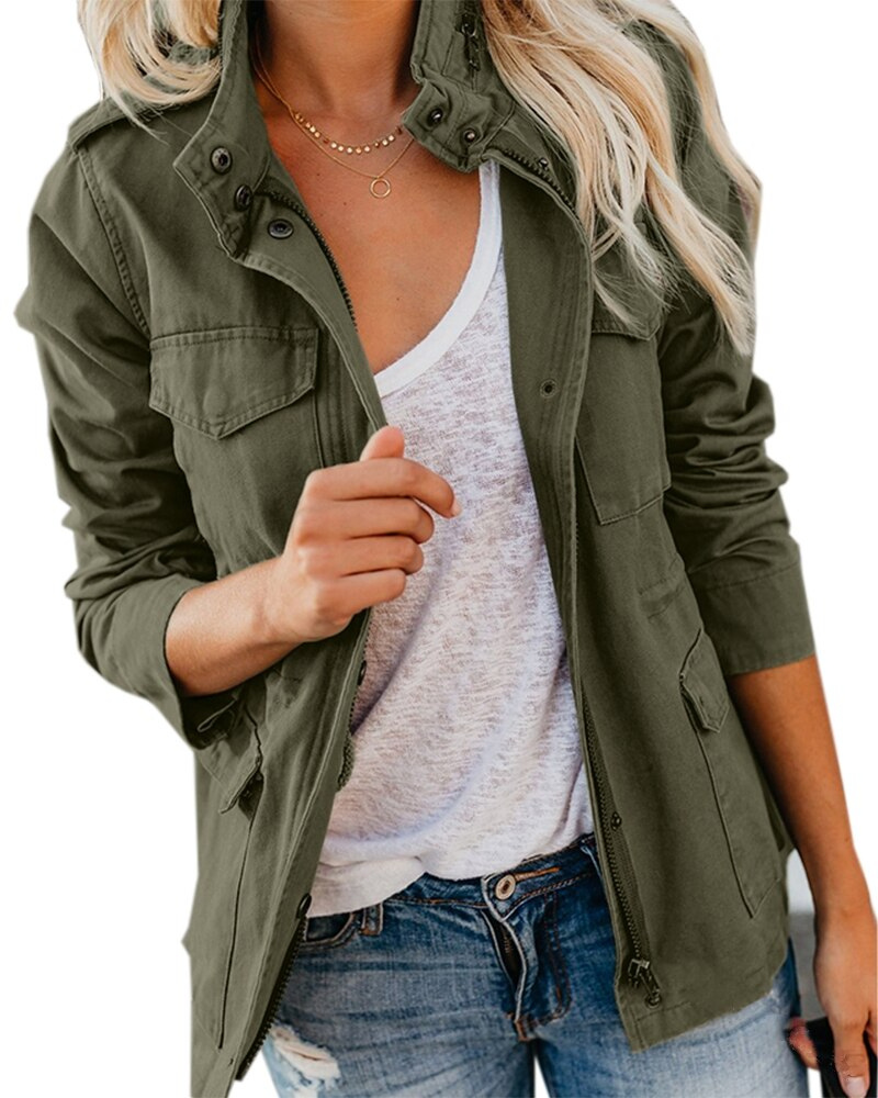 Pocket Bomber Jacket for Women