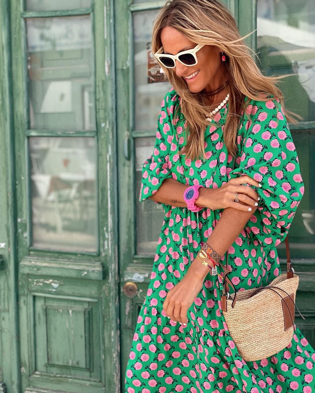 Floral Print Flowing Maxi Dress for Women