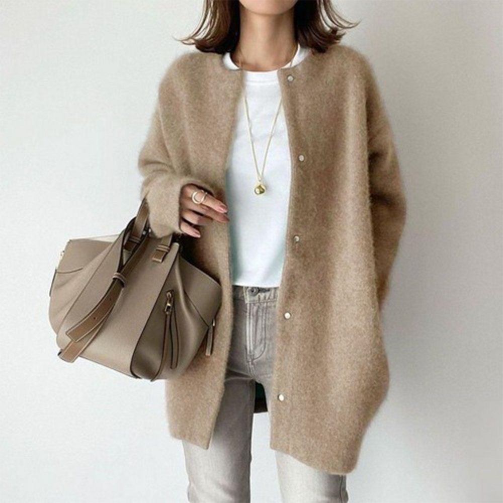 Long Open-Front Cardigan for Women