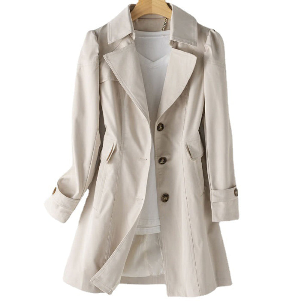 Single-Breasted Short Trench Coat for Women