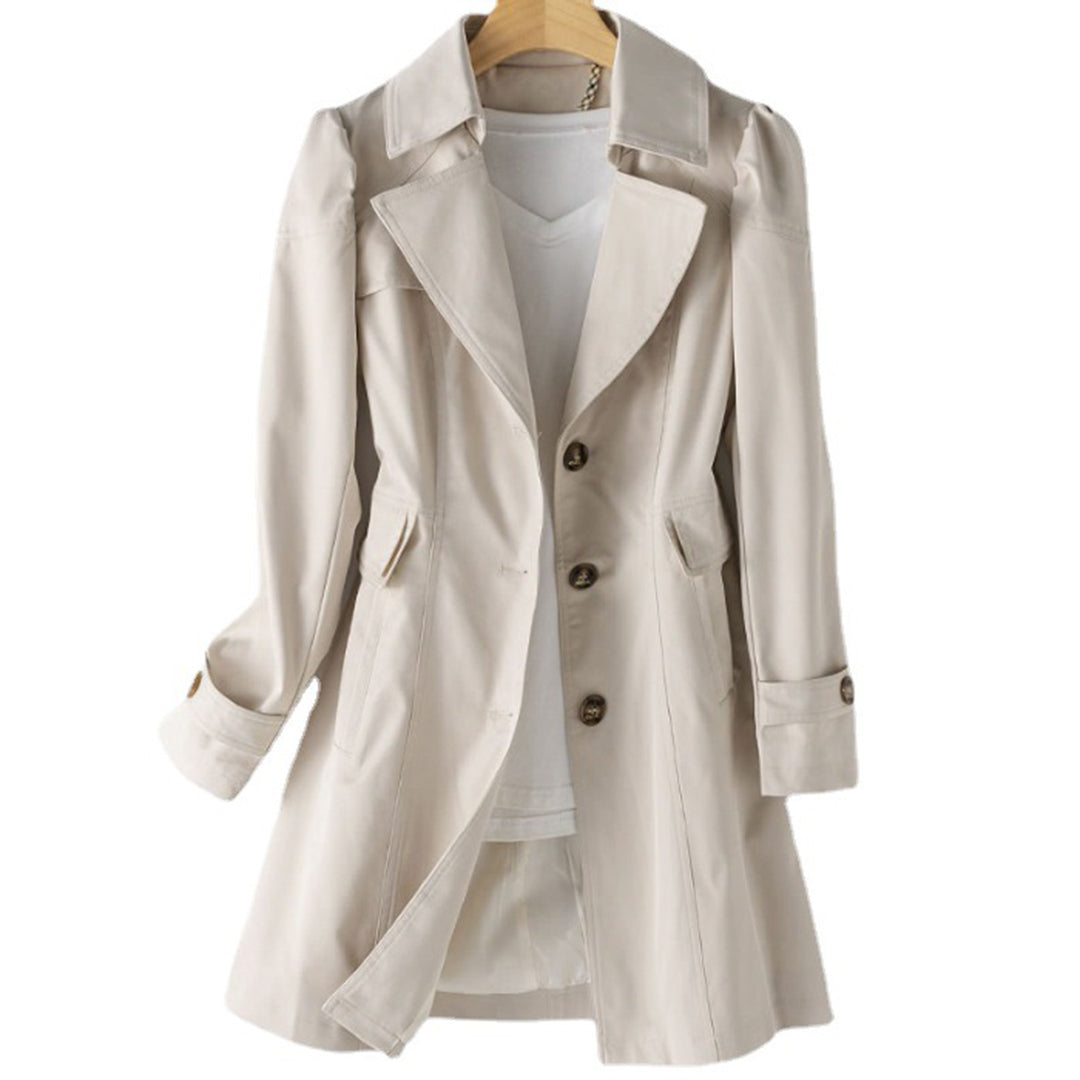 Single-Breasted Short Trench Coat for Women
