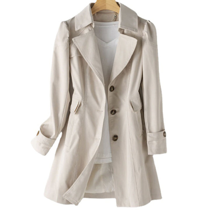 Single-Breasted Short Trench Coat for Women