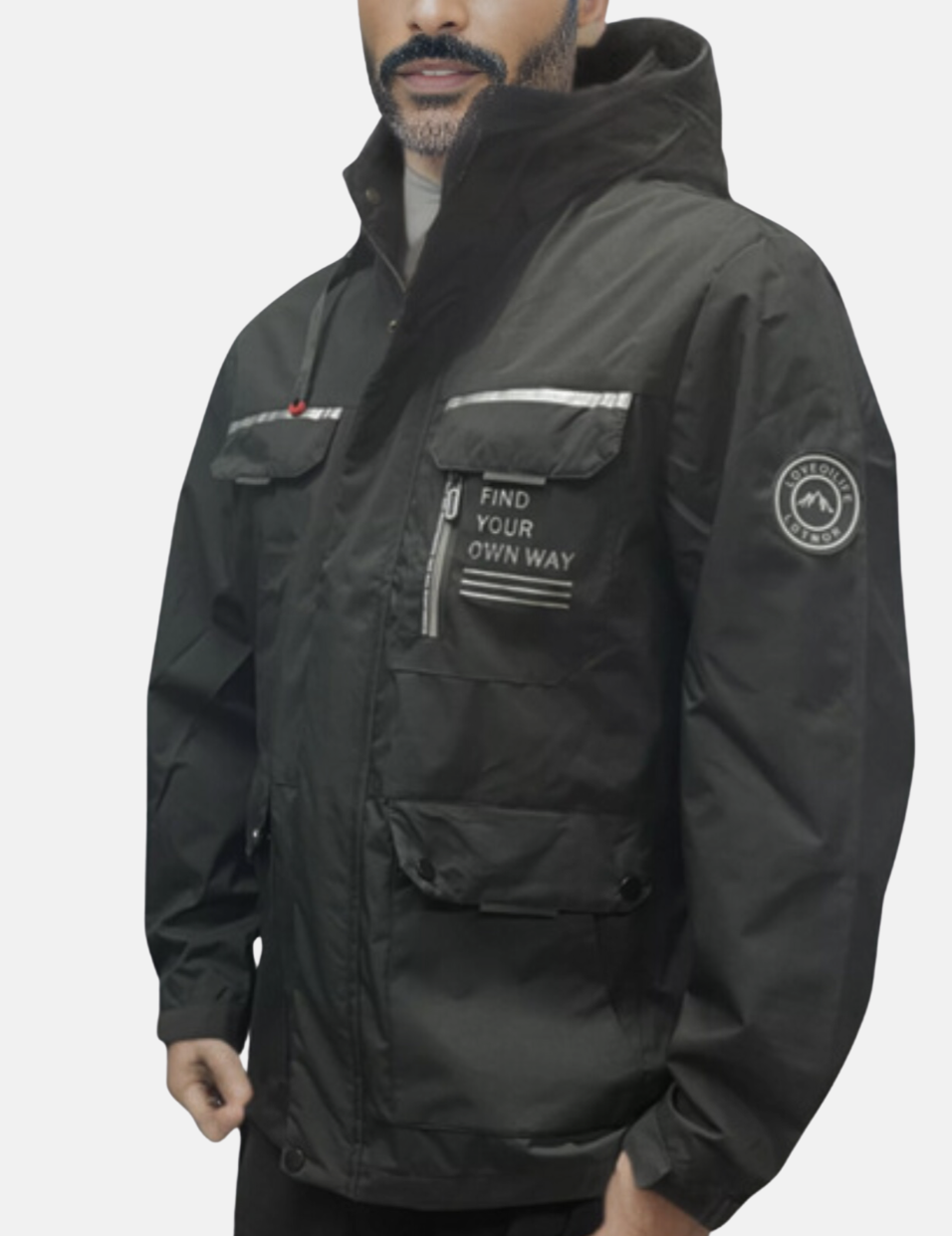 Waterproof Winter Jacket with Hood for Men