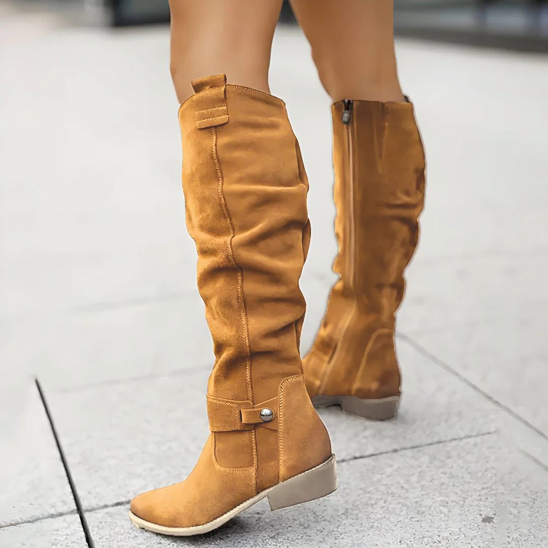 Suede Knee-High Boots for Women