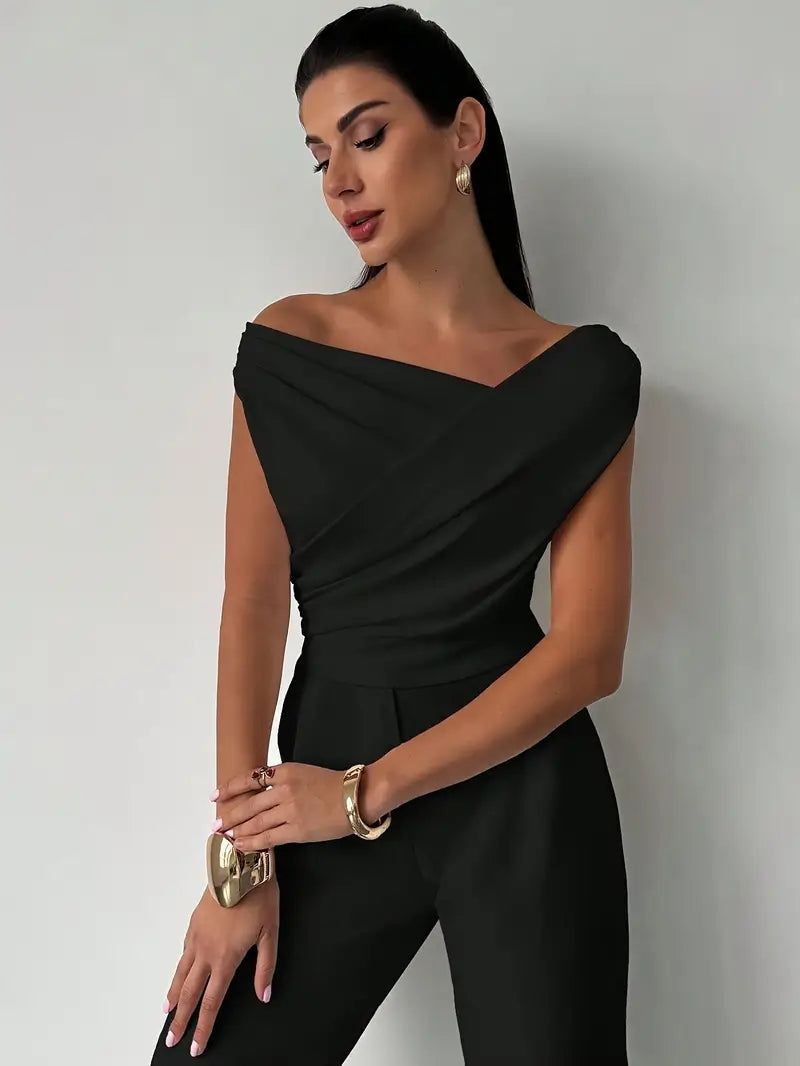 Draped One-Shoulder Top for Women