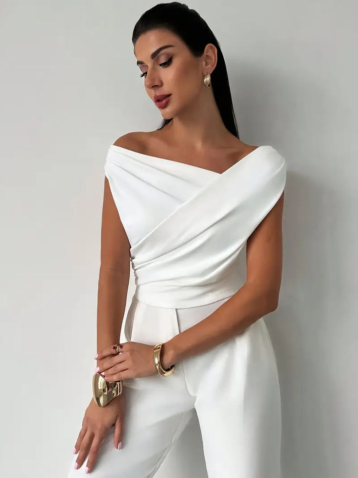Draped One-Shoulder Top for Women