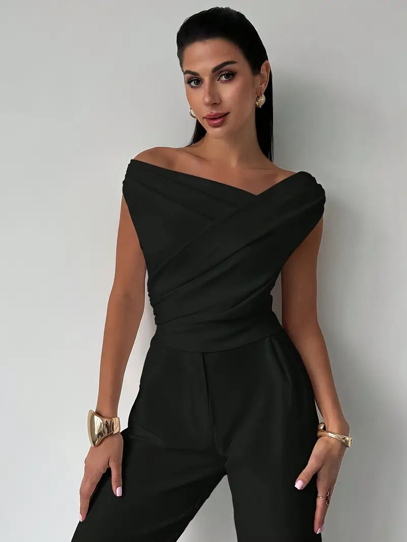 Draped One-Shoulder Top for Women