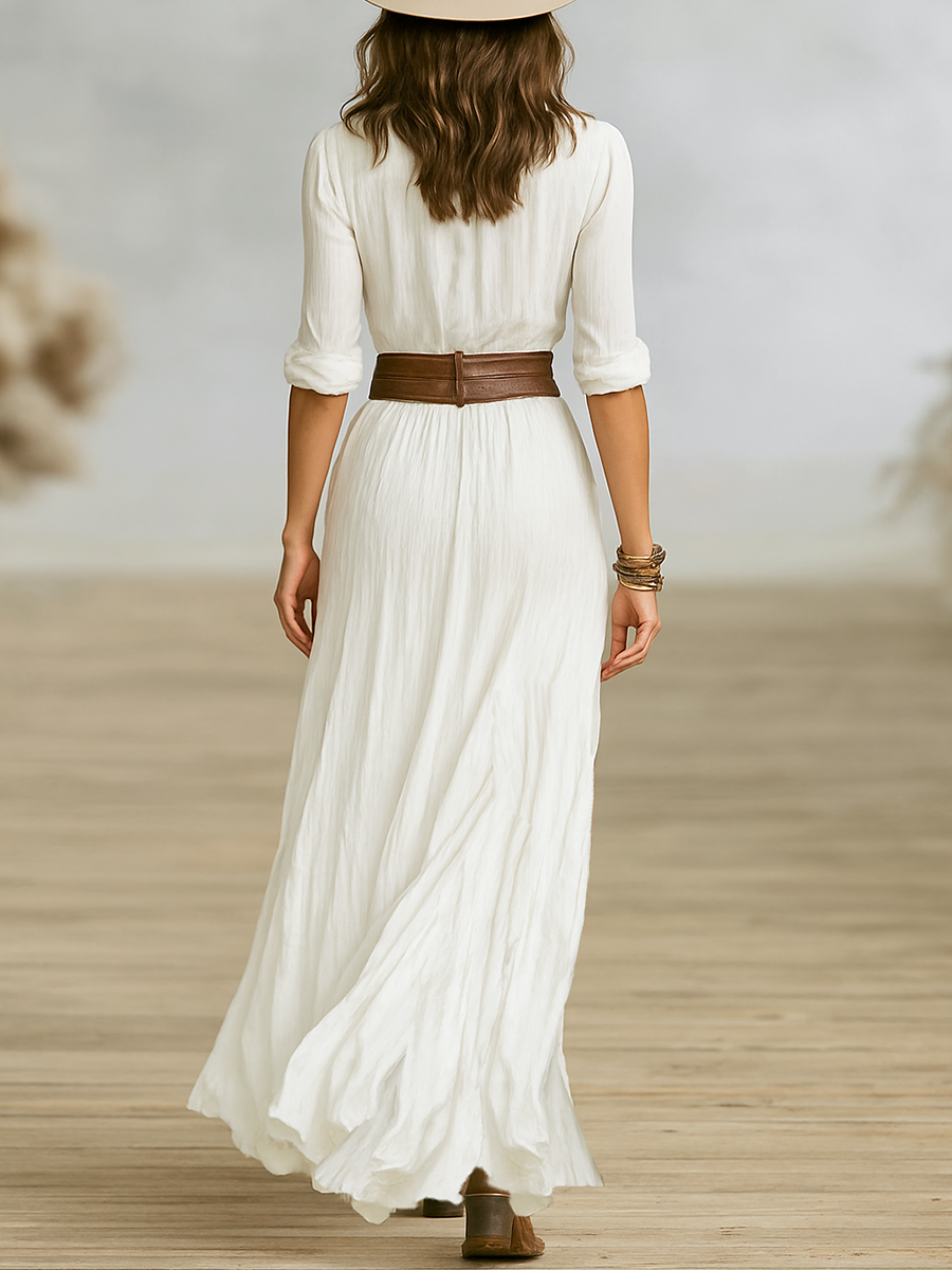 V-Neck High-Low Boho Maxi Dress for Women