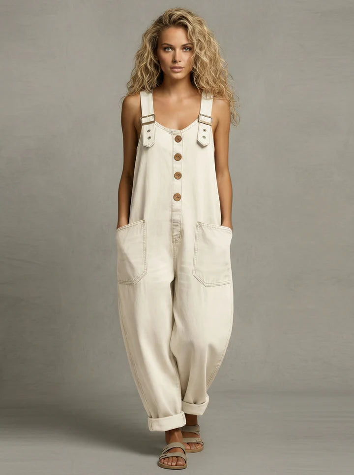 Relaxed Denim Overalls for Women