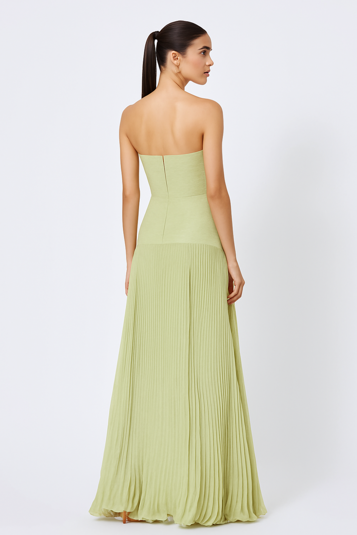 Elegant Sleeveless Maxi Dress with Drop-Waist Design