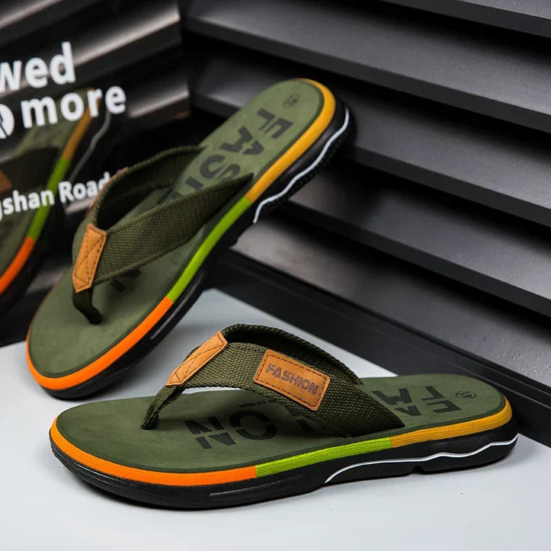 Cushioned Thick Sole Flip Flops for Men