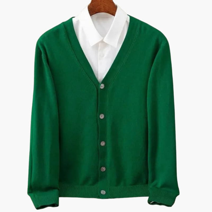 V-Neck Button Cardigan for Men