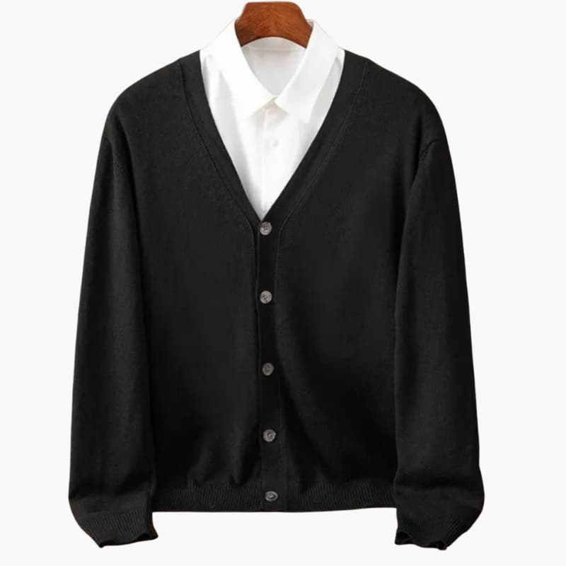 V-Neck Button Cardigan for Men