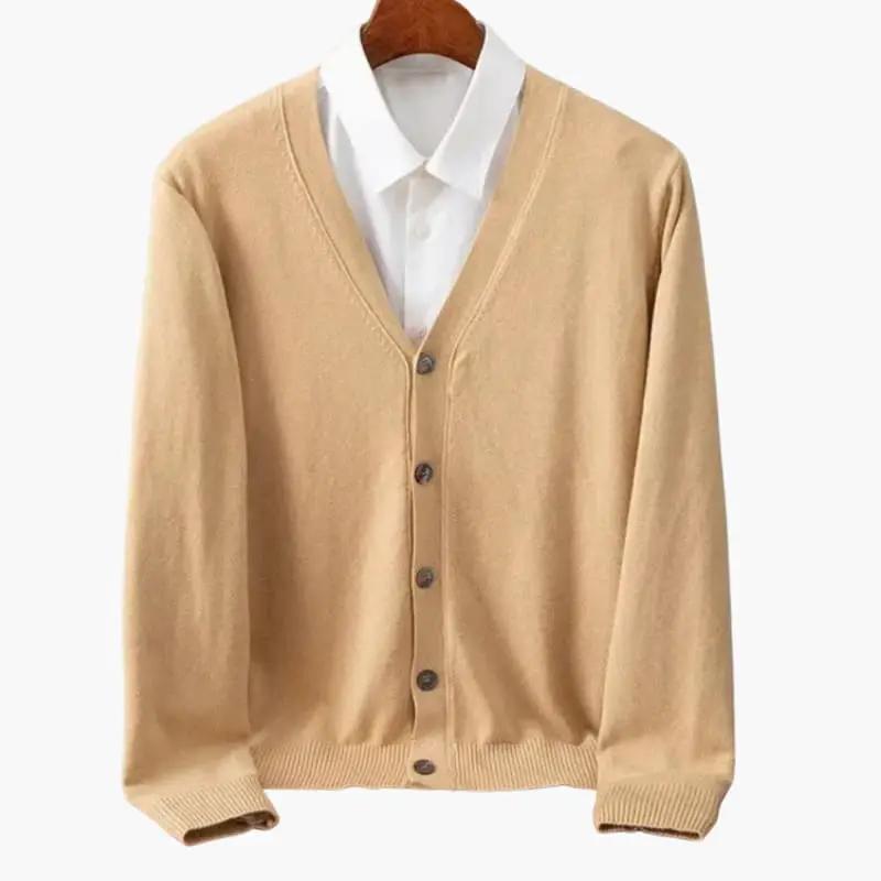 V-Neck Button Cardigan for Men
