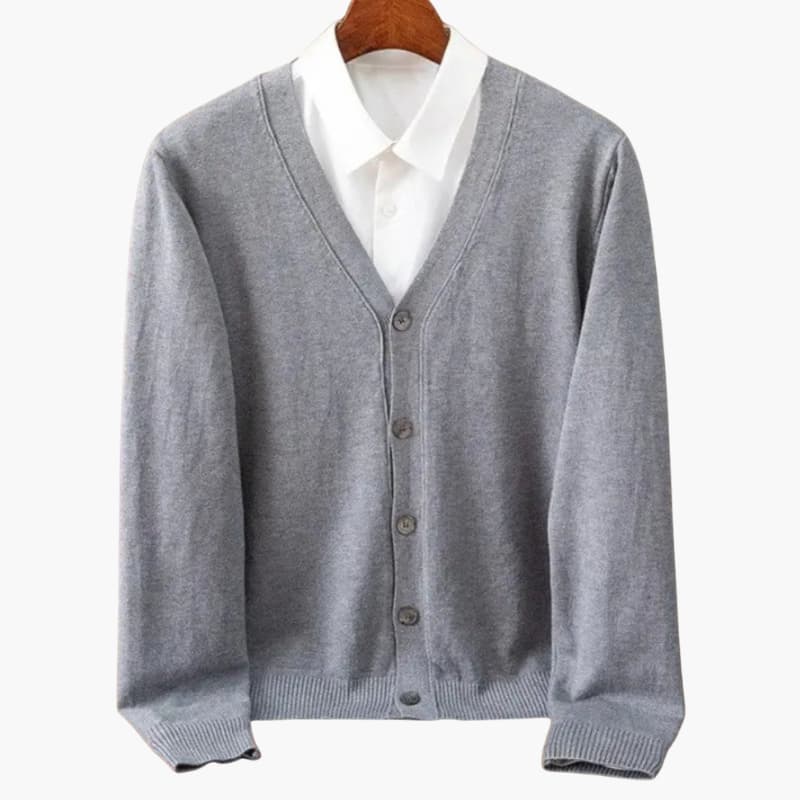 V-Neck Button Cardigan for Men