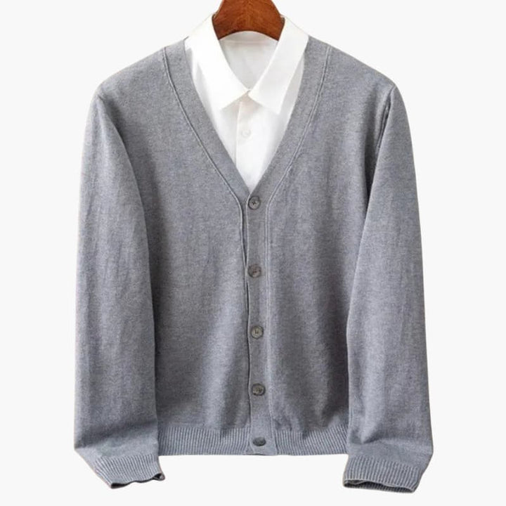V-Neck Button Cardigan for Men