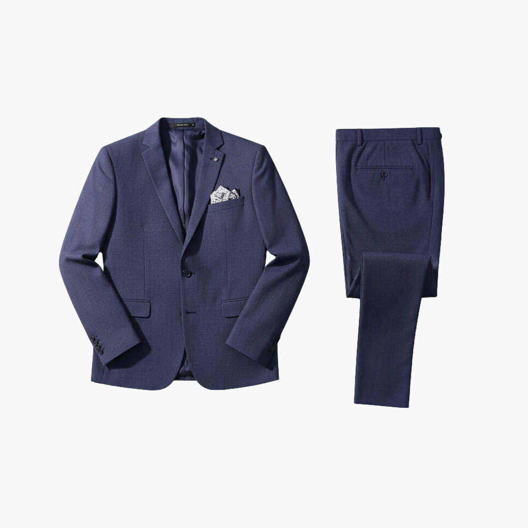 Slim Fit Blazer and Trousers Set for Men