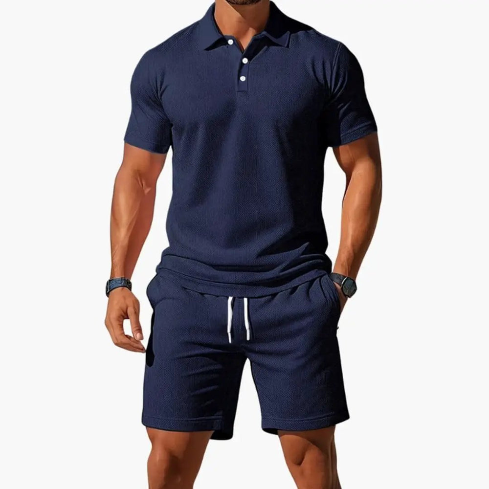 Polo Shirt and Shorts Set for Men