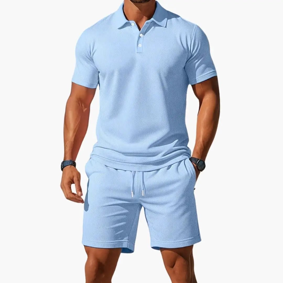 Polo Shirt and Shorts Set for Men